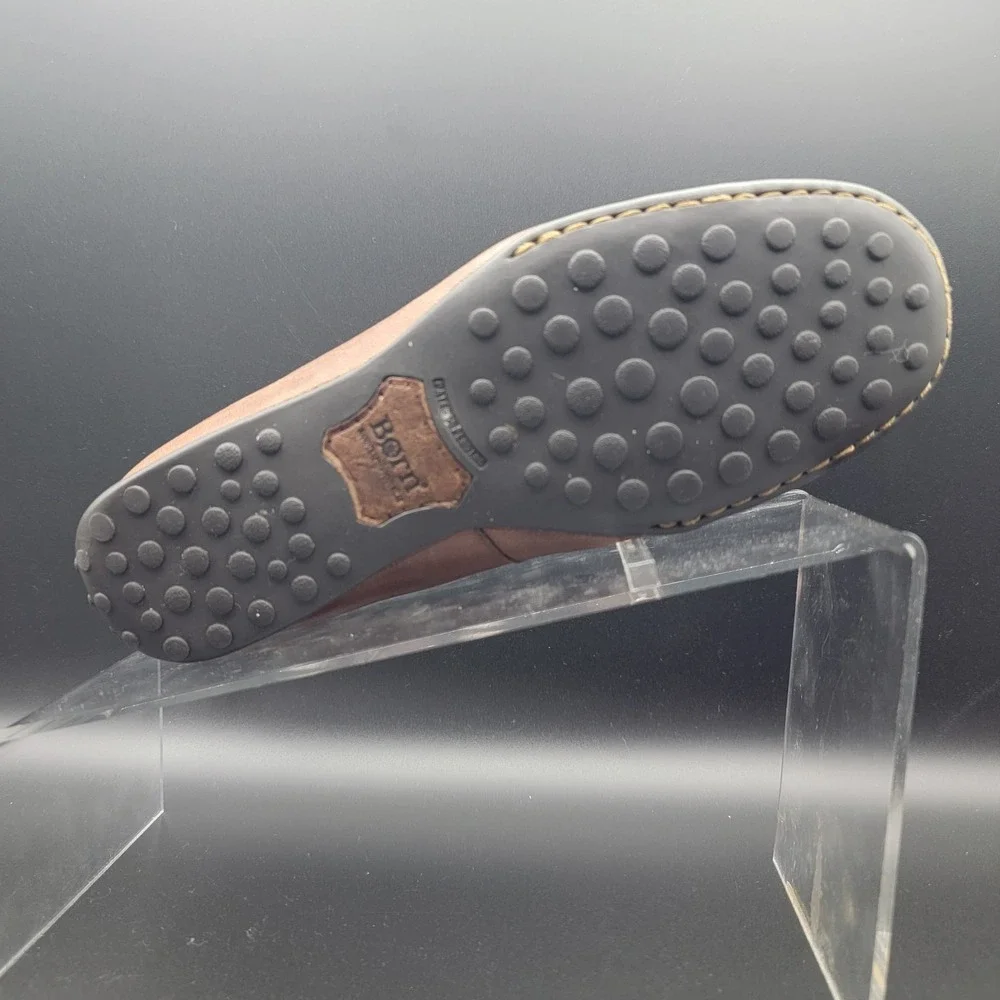 Born Loafers Driving Casual Shoes Slip On Mens Size 6M Brown‎ Leather W6238